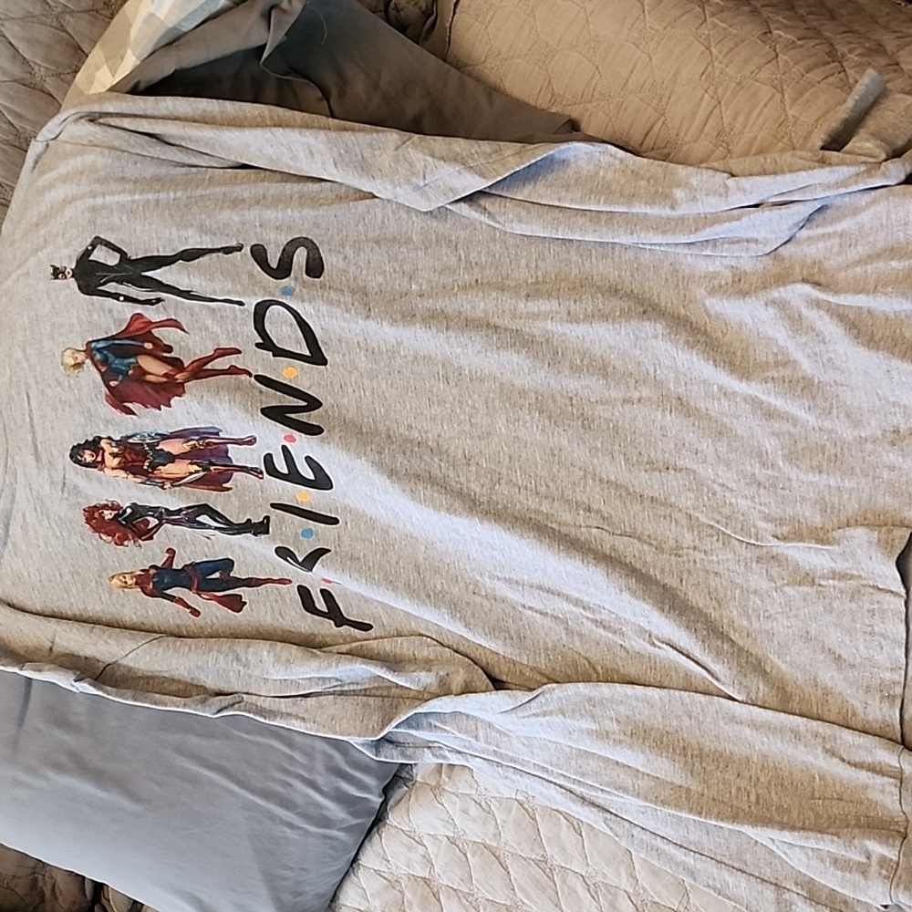 GRAY LONG SLEEVE SUPERHERO SHIRT